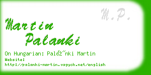 martin palanki business card